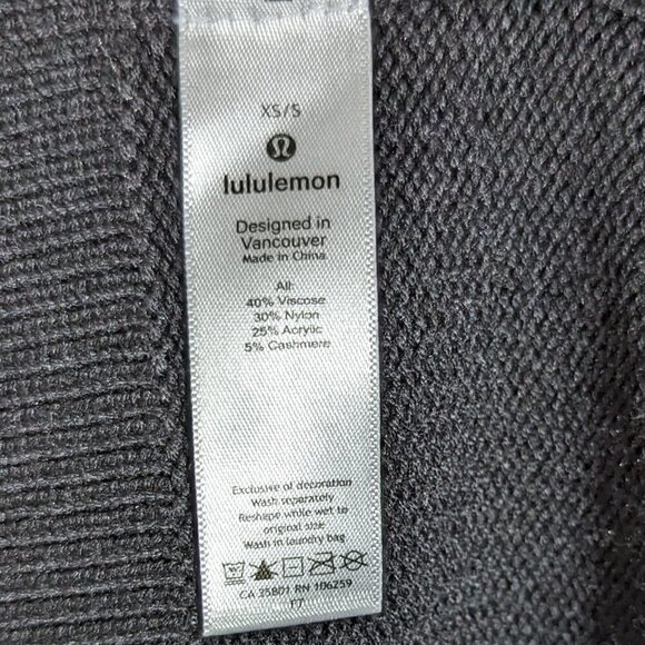 Lululemon Opened Up Poncho Black Cashlu XS S - Picture 6 of 8